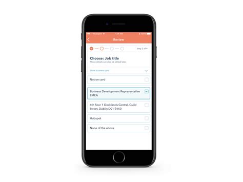 business card scanner hubspot